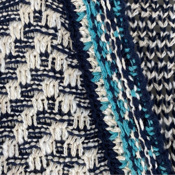 UMGEE Open Front Cascading Patterned Longline Cardigan - Picture 10 of 12